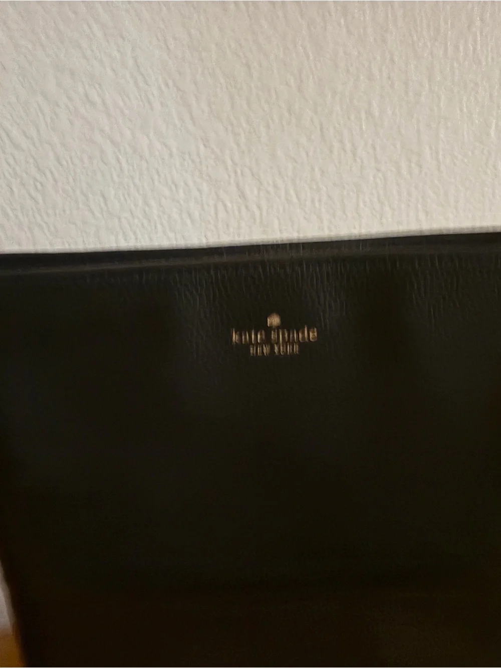 Large Kate Spade Black Pebbled Leather Crossbody 11 x 9.5